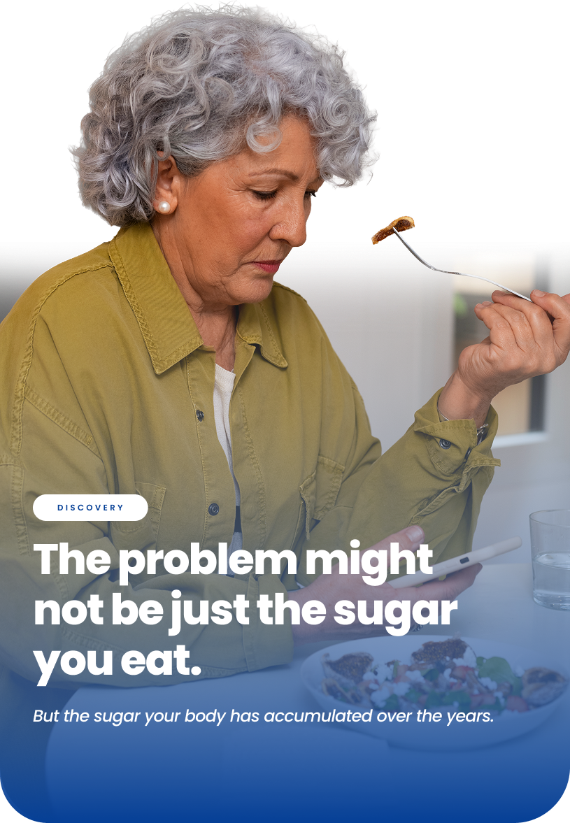 Older patient managing diabetes at home
